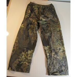 Cedar Key Mossy Oak Break Up Camo Rain Pants Men's Size XL Hunting Fishing PVC